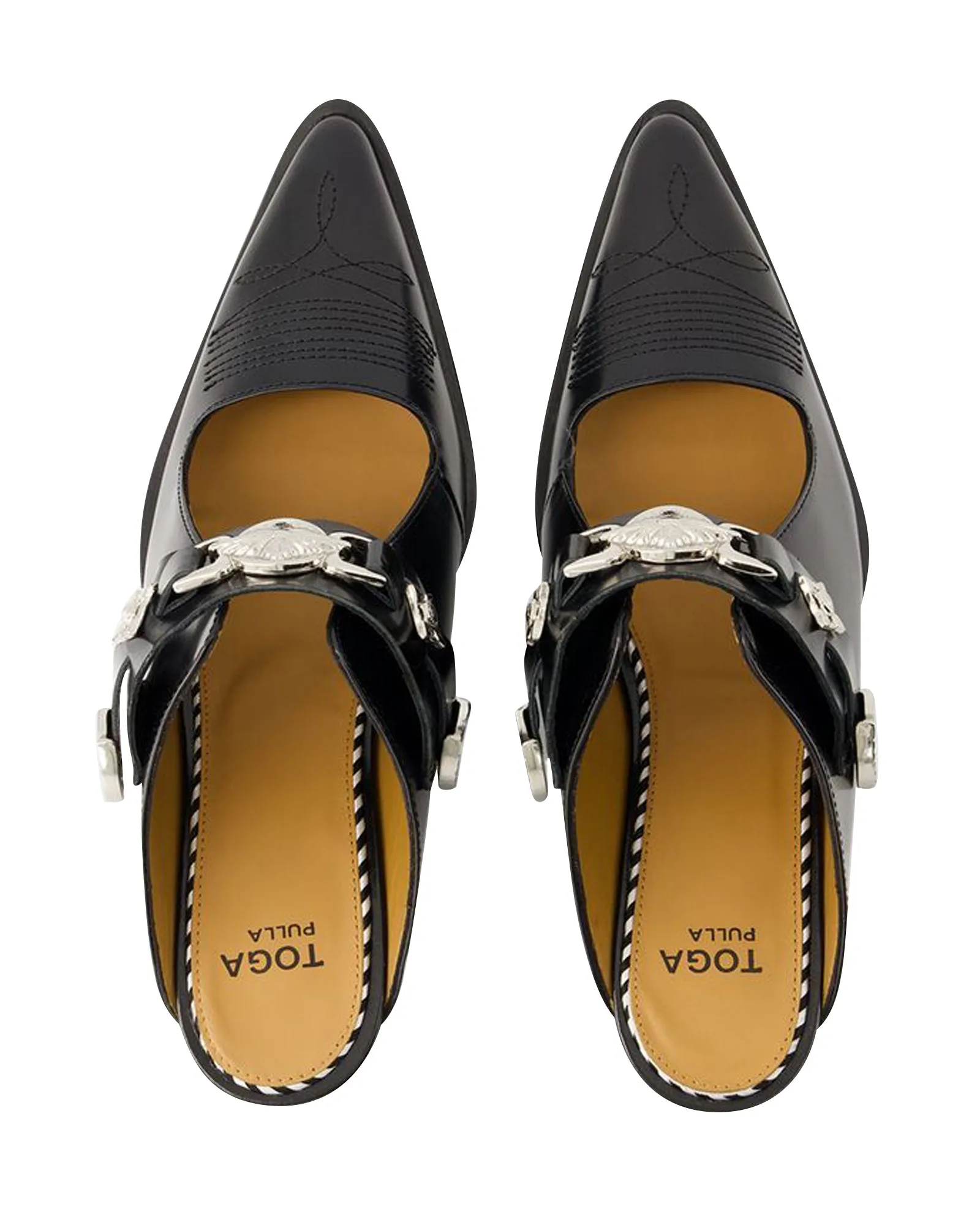 Aj1307 Sandals - Toga Pulla - Leather - Black